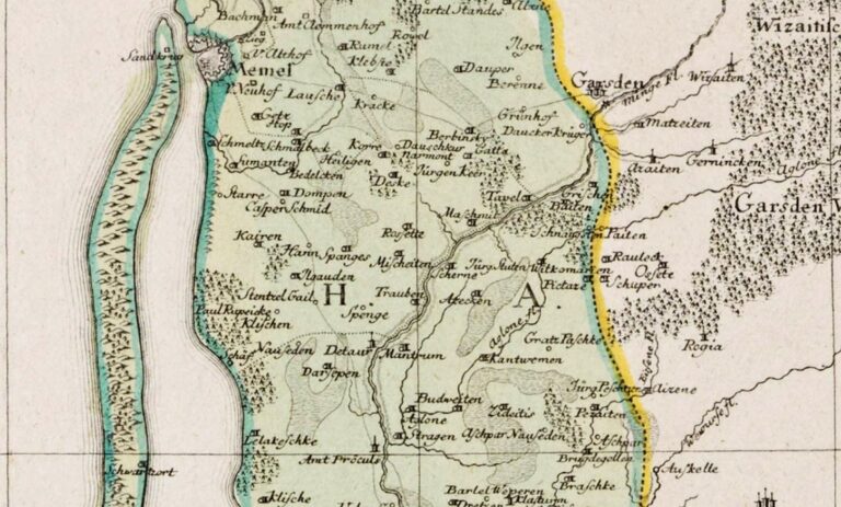 "Regnum Borussiæ episcopatus Warmiensis, palatinatus Mariaeburgensis et CULMENSIS cum TERRITORIO DANTSICANO et ichnographia urbis REGIOMANTIS Ausp. Acad. Reg. Scient. Ber. N.p. 1763,"