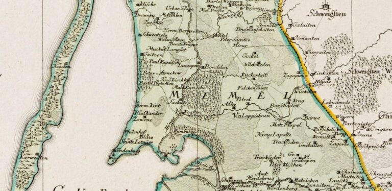 "Regnum Borussiæ episcopatus Warmiensis, palatinatus Mariaeburgensis et CULMENSIS cum TERRITORIO DANTSICANO et ichnographia urbis REGIOMANTIS Ausp. Acad. Reg. Scient. Ber. N.p. 1763,"