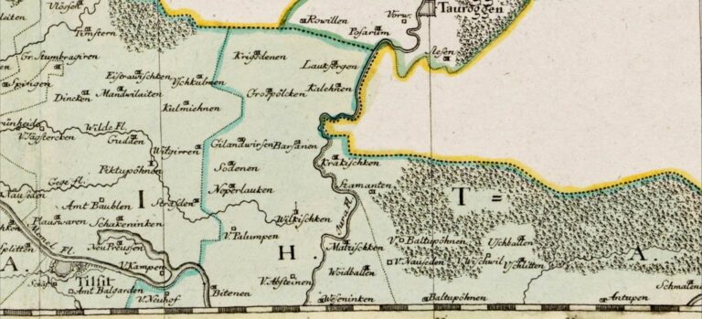 "Regnum Borussiæ episcopatus Warmiensis, palatinatus Mariaeburgensis et CULMENSIS cum TERRITORIO DANTSICANO et ichnographia urbis REGIOMANTIS Ausp. Acad. Reg. Scient. Ber. N.p. 1763,"