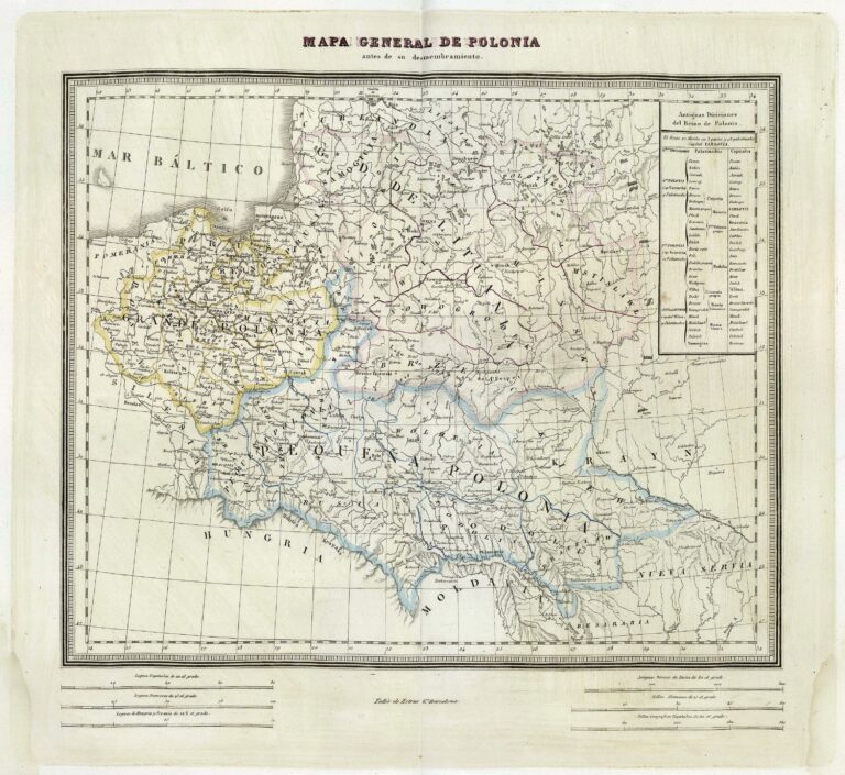 Mapa general de Polonia: antes de su desmembramiento (1772)