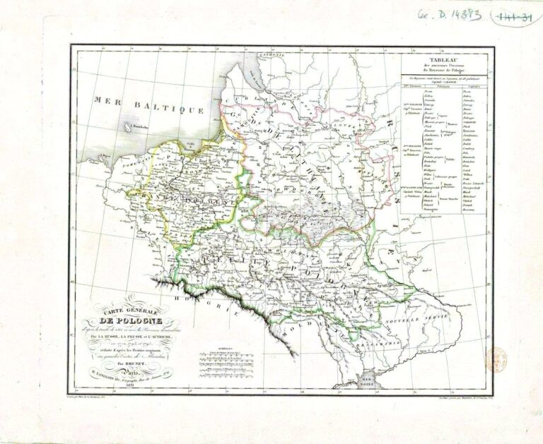 "CARTE GENERALE DE POLOGNE ...en 1772, 1793 et 1795,"