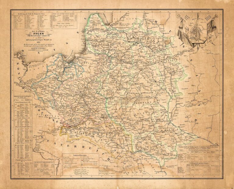 "Das Land der Polen vor seiner ersten Theilung von1772 und im gegenwärtigen Stande seit 1815,"