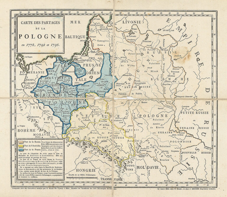 "Carte des Partages de la Pologne en 1772, 1793, et 1795."