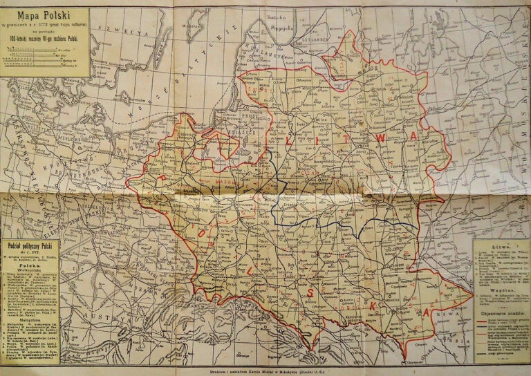 "Mapa Polski w granicach z. r. 1772..."
