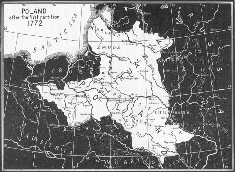 "POLAND after the first partition." (1772)