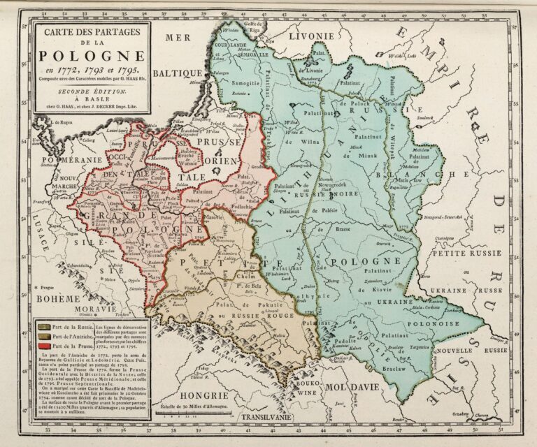 "Carte des Partages de la Pologne en 1772, 1793, et 1795."