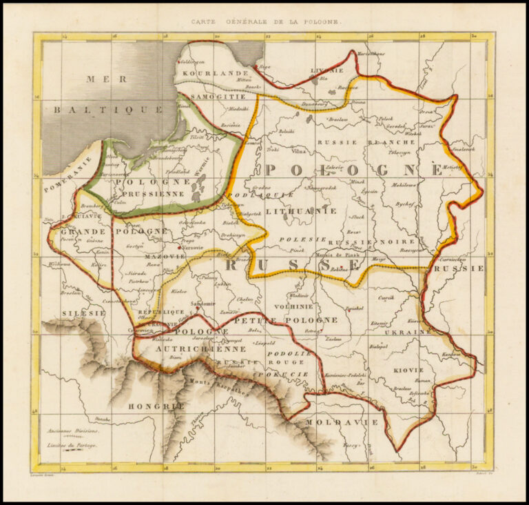 "Carte Generale de la Pologne: Anciennes Divisions; Limites du Partage"