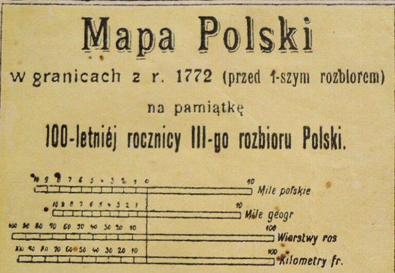 "Mapa Polski w granicach z. r. 1772..."