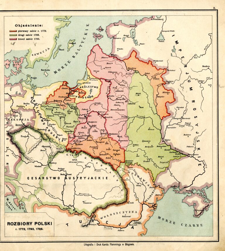 "Rozbiory Polski r. 1772, 1793, 1795"
