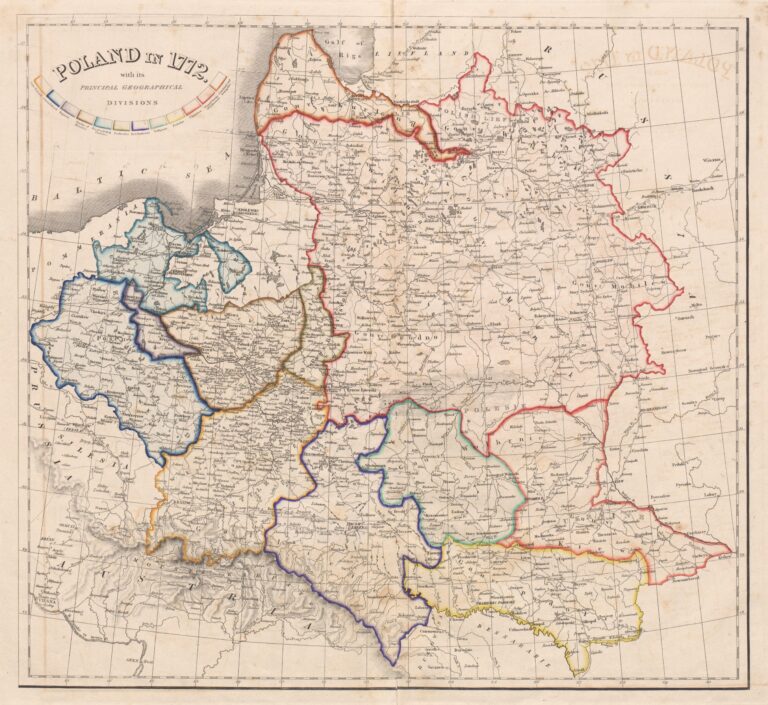 "Poland in 1772 with its Principal Geographic Divisions,"