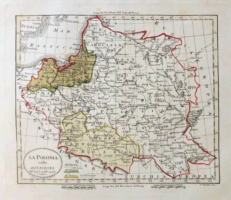 "LA POLONIA  colle DIVISIONI del 1772, 1793 e 1795,"