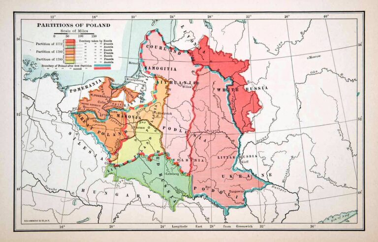 "PARTITIONS OF POLAND," (1772-1795)