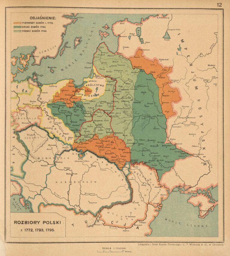 "Rozbiory Polski r. 1772, 1793, 1795"