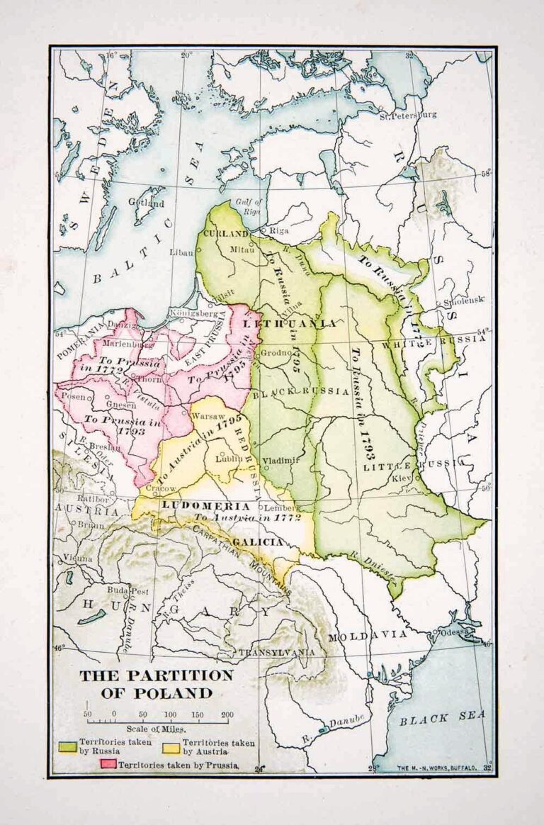 "THE PARTITION OF POLAND," (1772-1795)