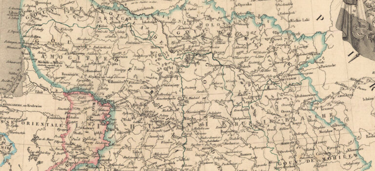 "Carte routière, historique et statistique des Etats de l'ancienne Pologne...et son état actuel depuis son dernier partage en 1815."