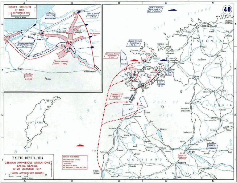 1917  Oct.: German Baltic   amphibious operations