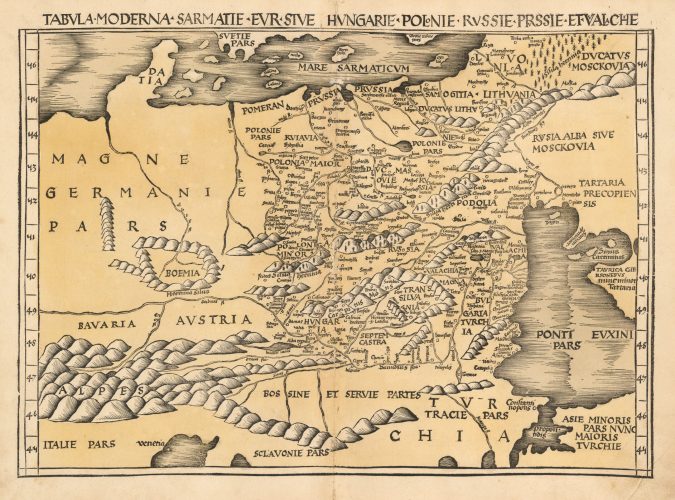 Tabvla Moderna Sarmatiæ Evr Sive Hvngariæ, Poloniæ, Rvssiæ, Prvssiæ et Valachiæ, (US Library of Congress: www.loc.gov)