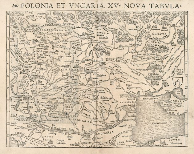 1540 (First edition) "POLONIA ET VNGARIA XV NOVA TABVLA"