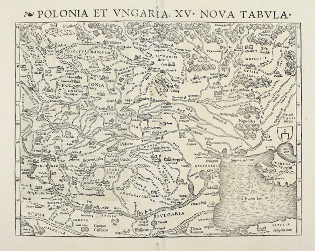 1542 "POLONIA ET VNGARIA XV NOVA TABVLA"