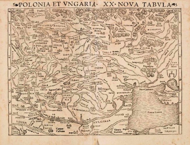 1545 "POLONIA ET VNGARIA XX NOVA TABVLA"