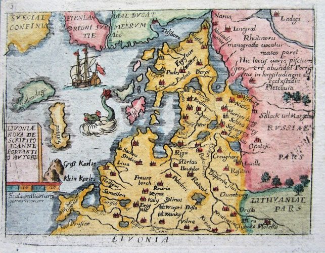 "Livonia/ Livoniæ Nova Descriptio Ioanne Portan- ti O Auctore,"