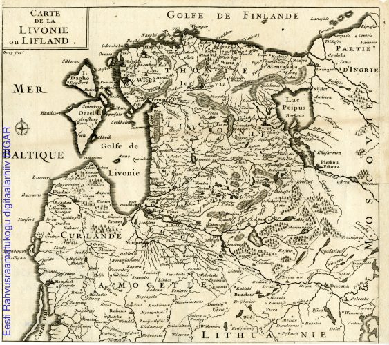 "Carte de la Livonie ou Lifland,"