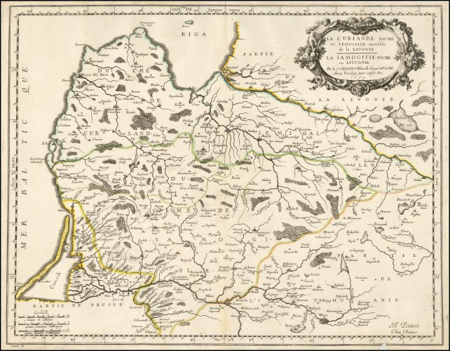 "La Curlande duché et Semigalle autrefois de la Livonie, la Samogitie duché en Lituanie,"
